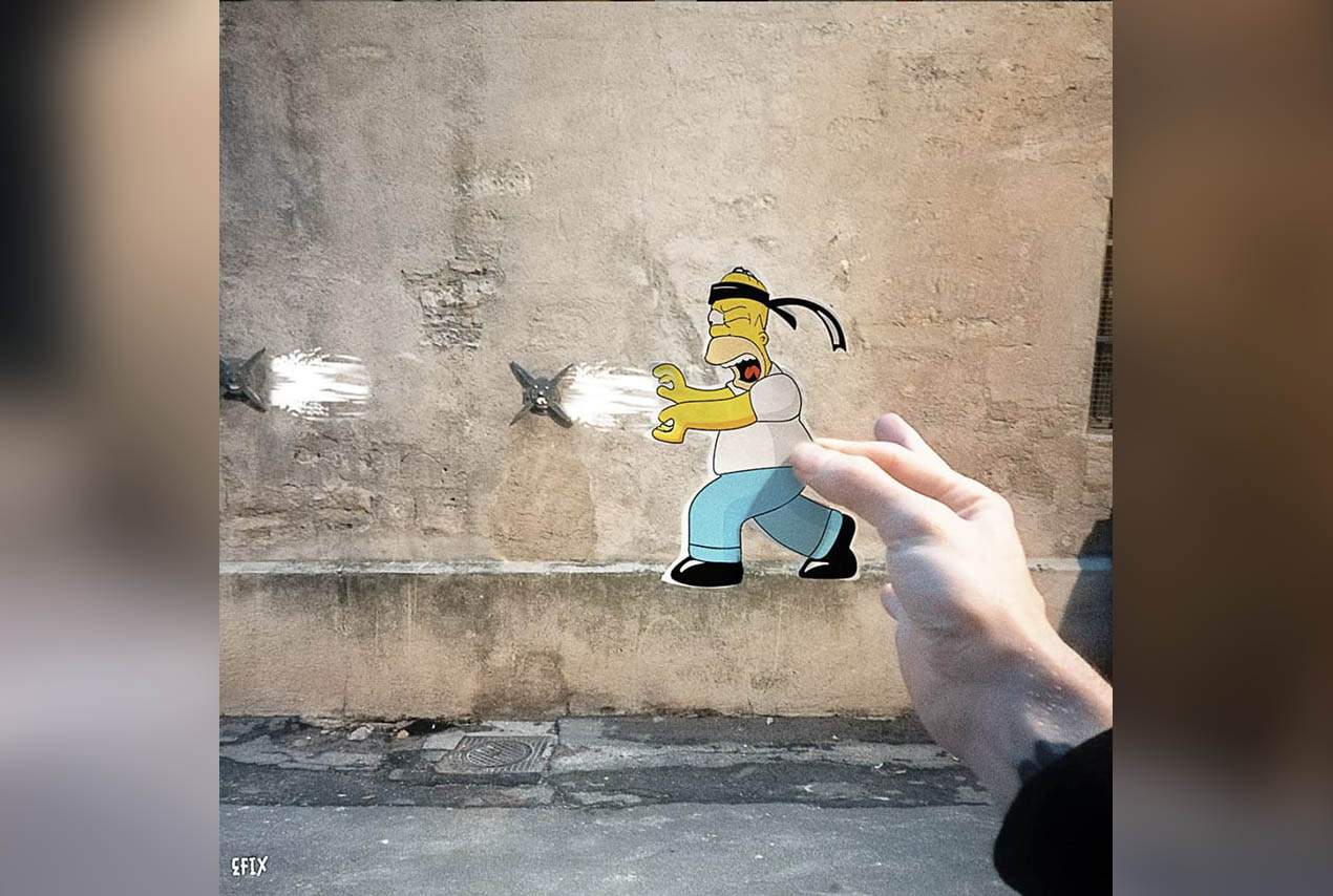 Street-art efix Montpellier Ninja