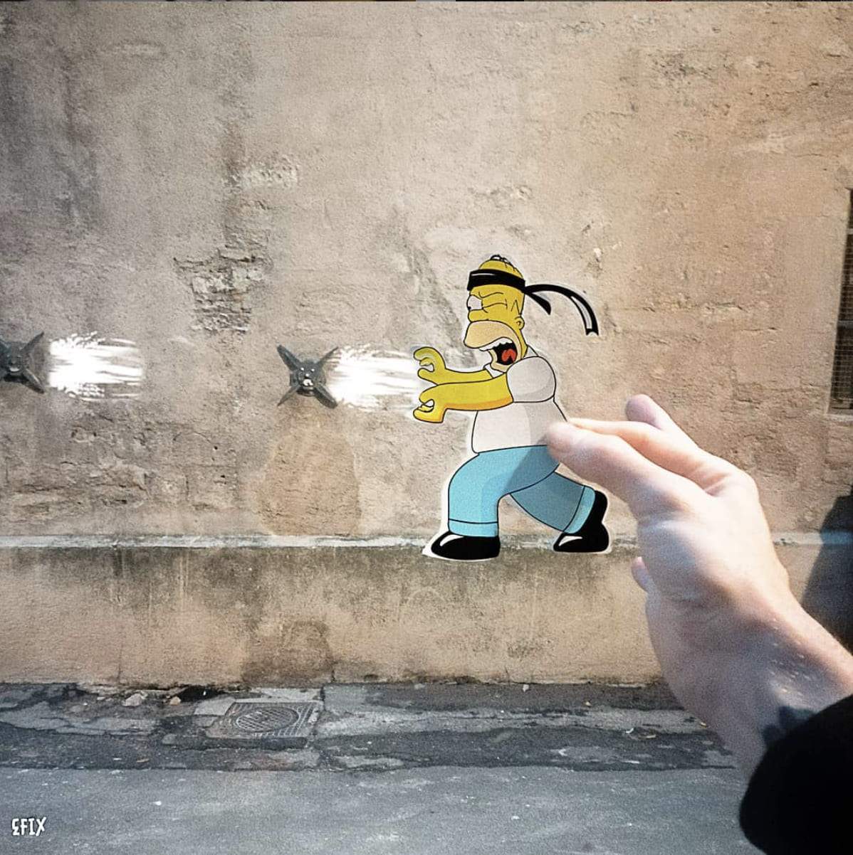 Street-art efix Montpellier ninja