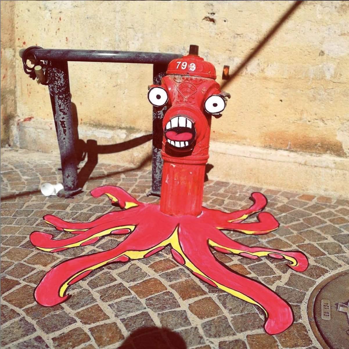Street-art efix Montpellier pieuvre