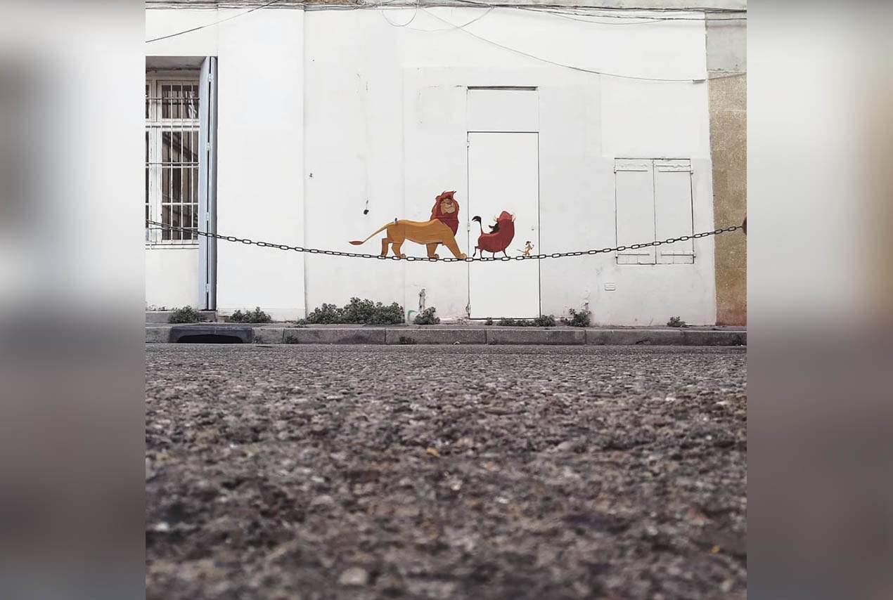 Street-art efix le roi lion montpellier