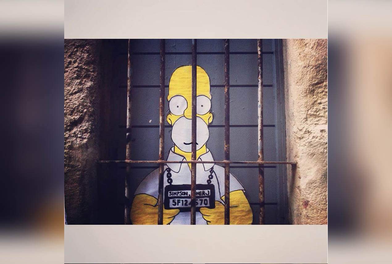 Street-art efix Montpellier prison