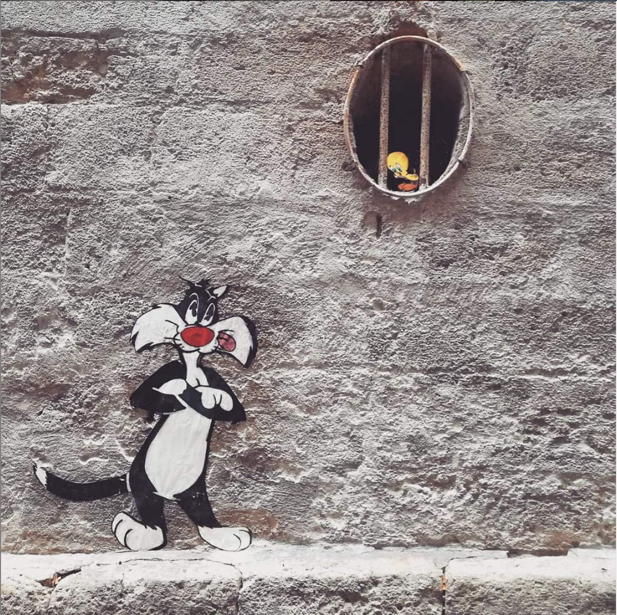 Street-art efix Montpellier titi gros minet